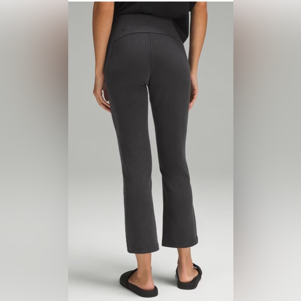 lululemon Ribbed Softstreme Zip-Leg High-Rise Cropped Pant - Picture 2 of 6